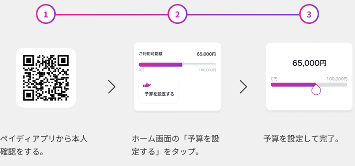 ペイディーの予算設定機能
